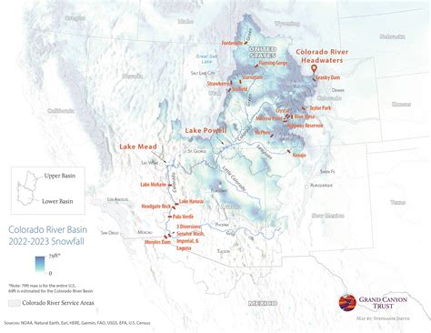 Colorado River Basin Snowfall 2022-2023 Map | Grand Canyon Trust