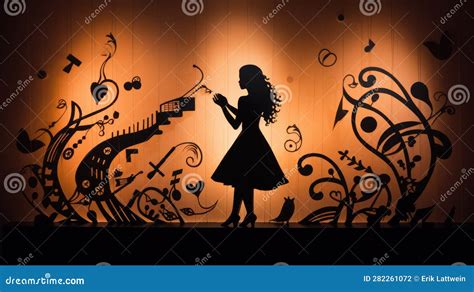 Singer As a Silhouette Illustration - Beautiful Wallpaper Stock ...