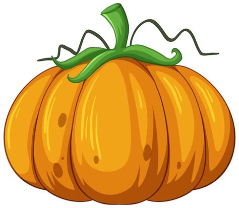 Free Vector | Pumpkin in cartoon style on white background