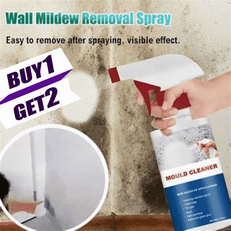 a spray can is being used to remove mold from the walls and ceiling in this advertisement