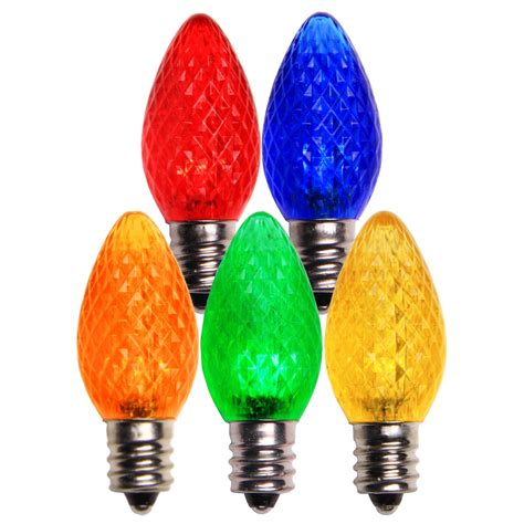 C7 Multicolor LED Christmas Light Bulbs