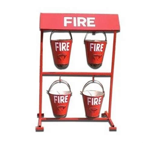 Isi Steel Fire Bucket Stand For 4 Bucket at Rs 2200/set in Gurgaon | ID: 24167225748