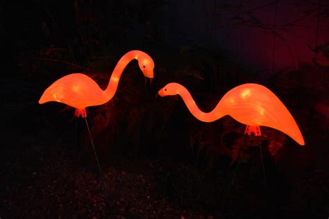 Pink Flamingo Lights Set of 2 for Garden or Yard Outdoor | Etsy