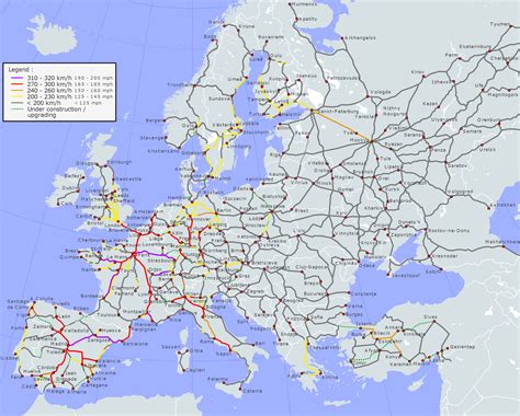 Map : High Speed Railroad Map of Europe - Infographic.tv - Number one infographics & data Data ...