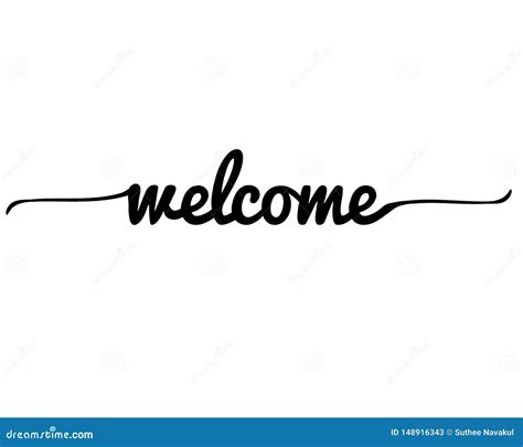 Welcome Letter on White Background. Welcome Lettering Text. Welcome ...