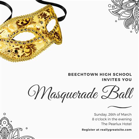 Free printable, customizable masquerade invitation templates | Canva