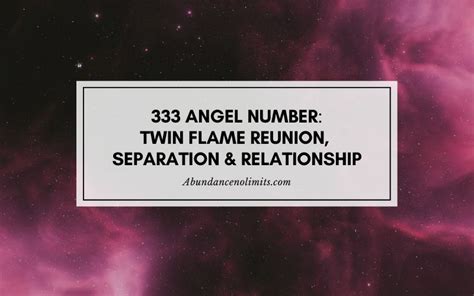 333 Angel Number: Twin Flame Reunion & Separation Meaning