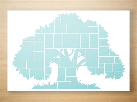 24x36 Family Tree Photo Collage Template Photoshop - Etsy