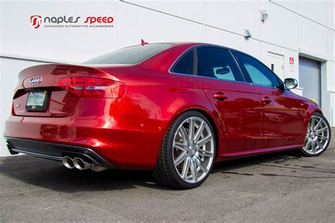 Red Audi S4 V6T Gets Aftermarket Parts and Vossen Wheels — CARiD.com Gallery