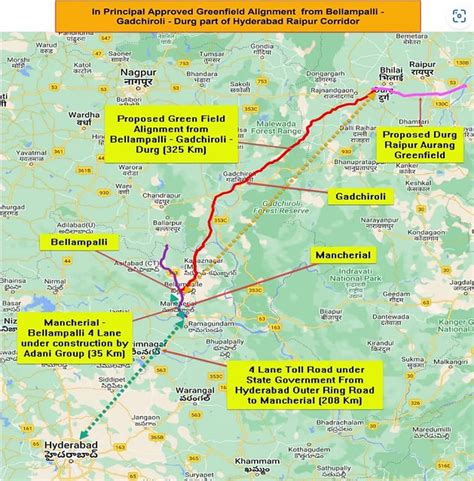 Hyderabad Raipur Expressway: Status, Route Map & News [2024]