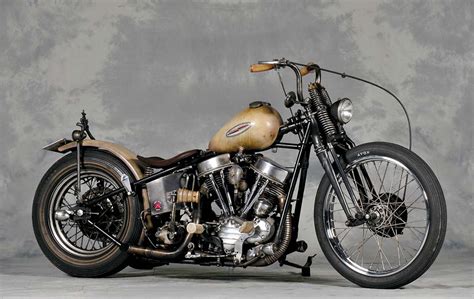 AZTOON WHEELS: 1956 FLH Panhead Bobber by Chopstick