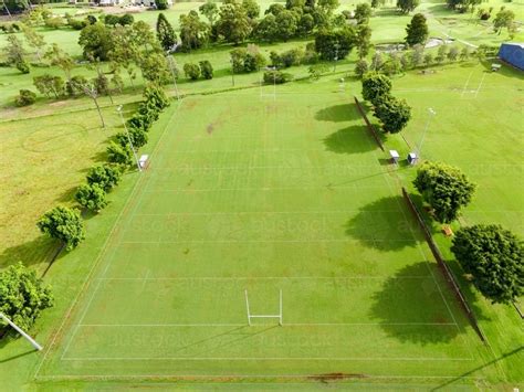 Image of Aerial view of NRL footy field. - Austockphoto