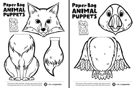 Canadian Animal Paper Bag Puppets | Play | CBC Parents