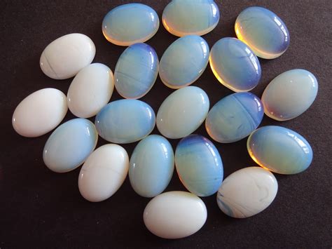 18x13mm Opalite Gemstone Cabochon, Oval Cabochon, Polished, Stone Cabochon, White Gems, Unique ...