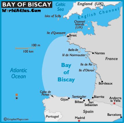 Map of Bay of Biscay - World Bays Maps, Bay of Biscay Location - World Atlas