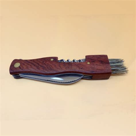 Folding Pocket Knife Mushroom Knives Multifunctions Quality Rosewood Handle Steel Blade Survival ...