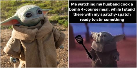 15 Funniest Baby Yoda "Looking Up" Memes