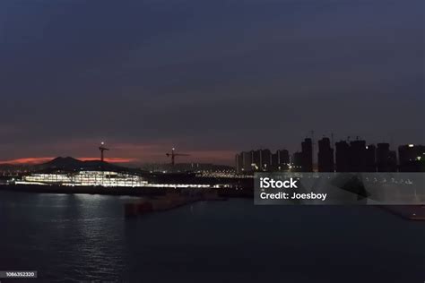 Incheon Cruise Terminal And Skyline At Dawn Stock Photo - Download Image Now - Architecture ...