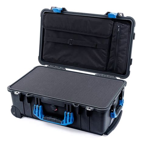 Pelican 1510 Case, Black with Blue Handles & Latches - Pelican Color Case