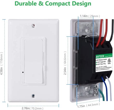 Dimmer Switch, 0-10V DC Low Voltage LED Dimmer Switch Single-Pole or 3 ...