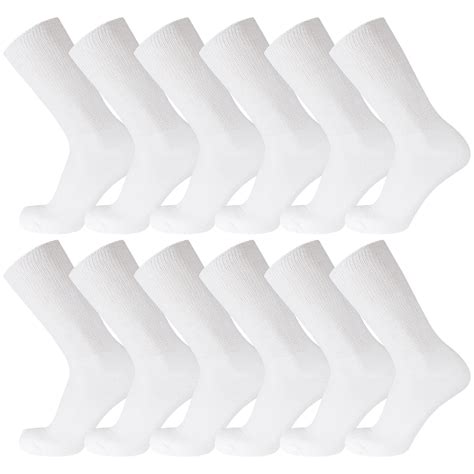 12 Pairs of Premium Cotton Loose Top Diabetic Neuropathy Crew Socks (W – Wholesale Diabetic Socks