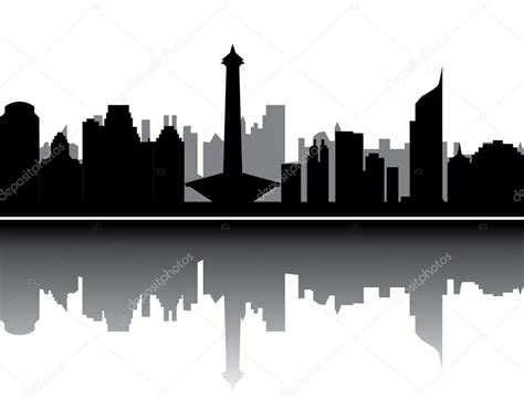 Jakarta skyline — Stock Vector © compuinfoto #9280016