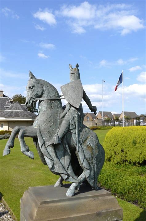 Equestrian statue of Robert the Bruce in Paisley UK