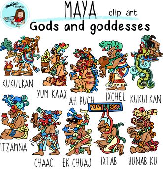 Maya Gods and goddesses Clip art by Artifex | TPT