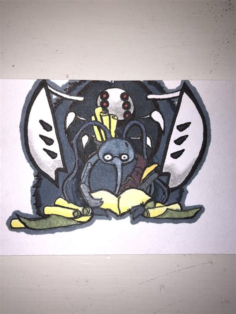 [OC] Some HK fan art of Cornifer in Deepnest I drew on a flash card. The markers bled far more ...