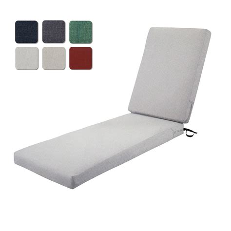 Water Resistant Patio Chaise Lounge Cushion Heavy Duty Outdoor Chaise ...