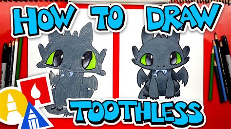 How To Draw Toothless From How To Train Your Dragon (Night Fury) - Art ...