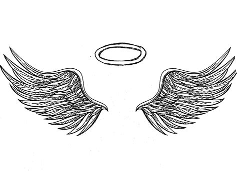 Angel wings with halo memorial tattoo | Halo tattoo, Angel wings halo ...