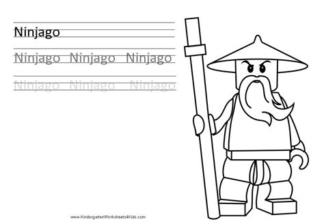 Alphabet Coloring Pages with Ninjago