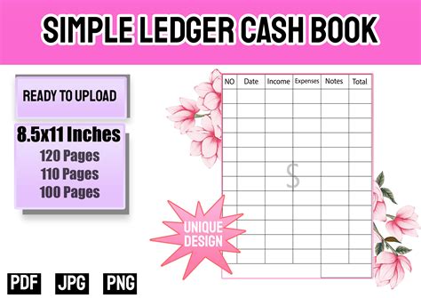 Simple Ledger Cash Book Graphic by Funnyarti · Creative Fabrica