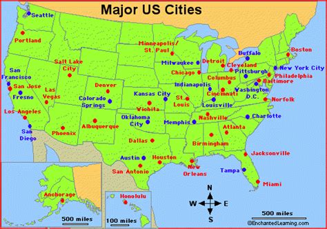 Map Of Us Major Cities – Verjaardag Vrouw 2020