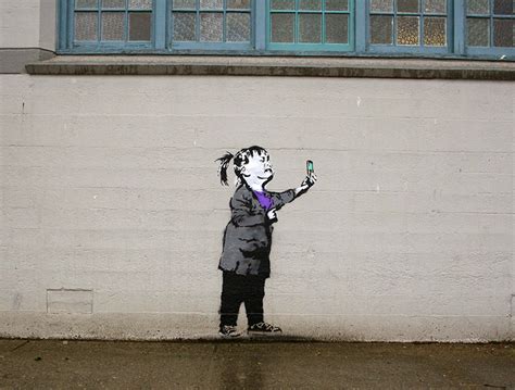 street art stencils show social media culture through graffiti