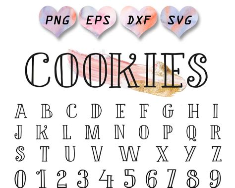 Svg Font Cute Font Svg Cute Alphabet Cookie Font Food Font | Etsy New ...