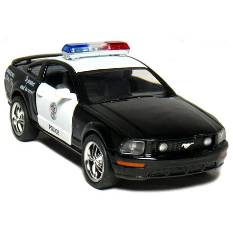 Kinsmart 2006 Ford Mustang GT Police Diecast Car Model 1/38 Scale Black & White - Walmart.com ...