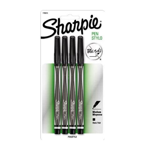 4 Sharpie Black Pens Writing, Calligraphy Sharpie Pen, Medium Point Stylo Drawing, Sharpie Pen ...