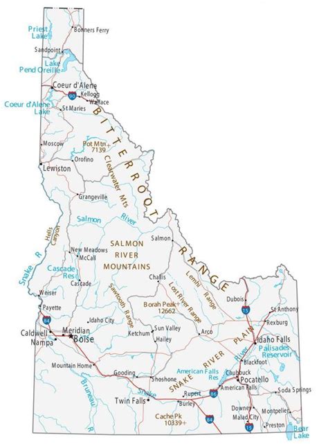 Idaho County Map - GIS Geography