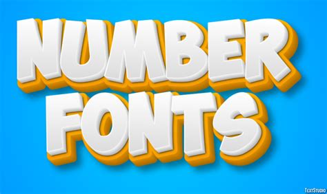 Number Fonts Text Effect and Logo Design Font