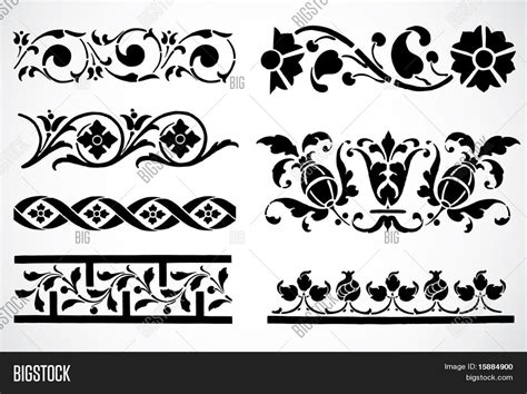 Vector Floral Border Vector & Photo (Free Trial) | Bigstock