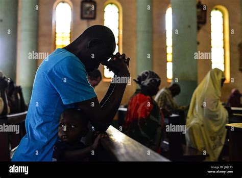 Wau, Wau, South Sudan. 4th July, 2017. A South Sudanese IDP father Stock Photo, Royalty Free ...