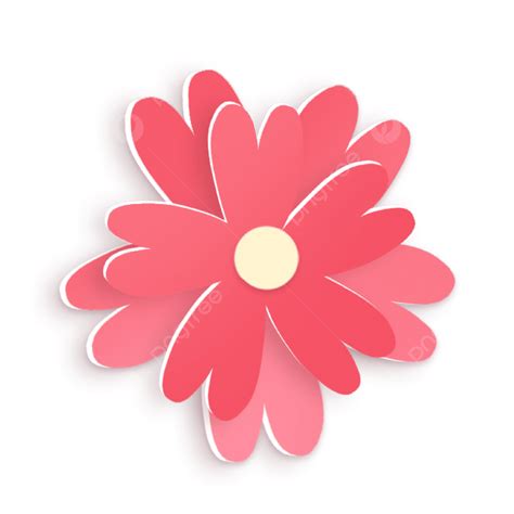 Paper Cut Flower PNG Transparent, Pink Flowers Spring Flowers Paper Cut, Spring Flowers Clipart ...