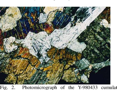 Figure 2 from Mineralogy of Inverted Pigeonite and Plagioclase in Cumulate Eucrites Y-980433 and ...