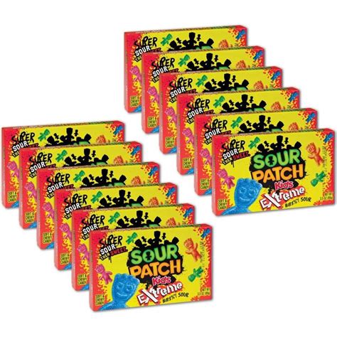 Sour Patch Kids Extreme Sour 99g (3.5oz) Theatre Box - 12PK | Woolworths