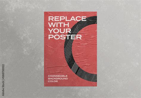 Poster Wall Mockup Template Street Outdoor Glued Advertisement Stock Template | Adobe Stock