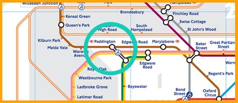 London Tube Map Paddington