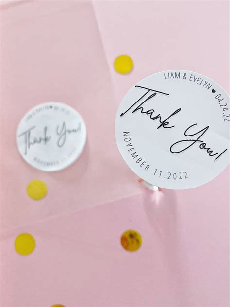 Custom Thank You Sticker Wedding Favor Stickers Wedding - Etsy