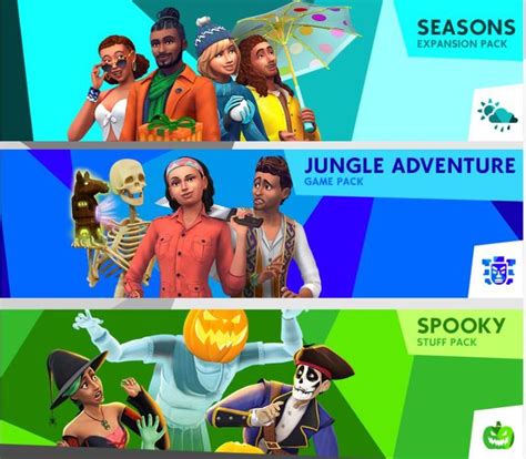 The Sims 4 Bundle - Seasons + Jungle Adventure + Spooky Stuff DLC XBOX One CD Key | G2PLAY.NET